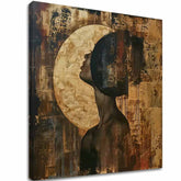 Immagine elegante di una donna Riflesso di luna